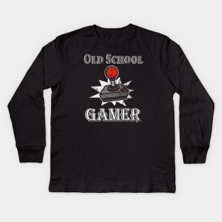 Old School Gamer Joystick Kids Long Sleeve T-Shirt